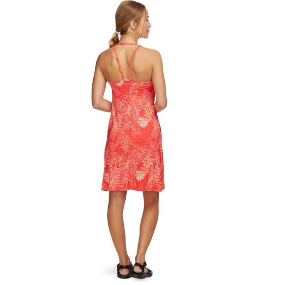 Columbia Peak To Point Dress XL Omni Shade Orange Bright Poppy Got Floral Pocket - Picture 1 of 12